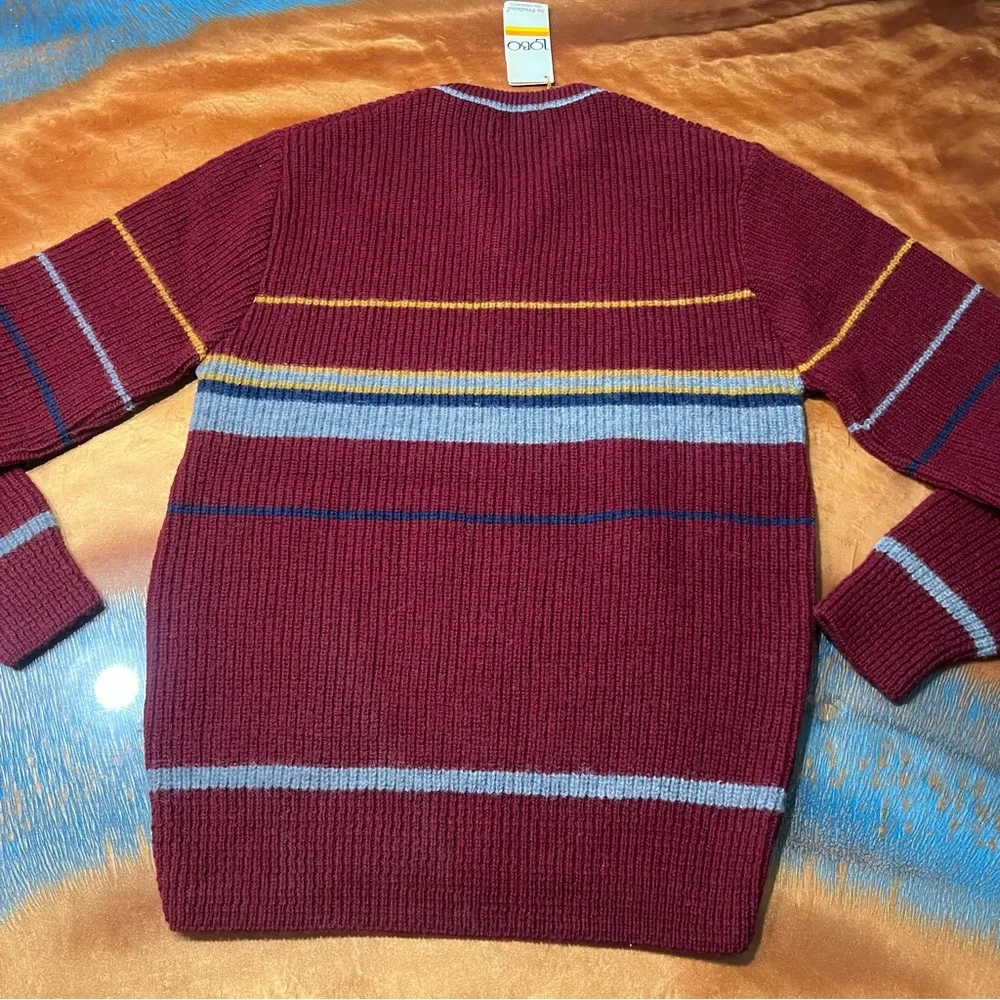 Vintage Pendleton Lobo Wool V-Neck Striped Sweater Medium Made USA new